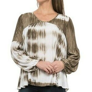 Sadie & Sage Tie Dye Peasant Boho Top